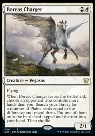 (084) Magic The Gathering Commander: Strixhaven Single: Boreas Charger  Rare
