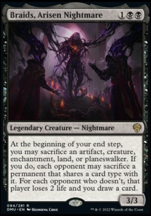 (084) Magic The Gathering Dominaria United Single: Braids, Arisen Nightmare  Rare
