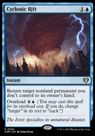(084) Magic The Gathering Commander Masters Single: Cyclonic Rift Holo Rare