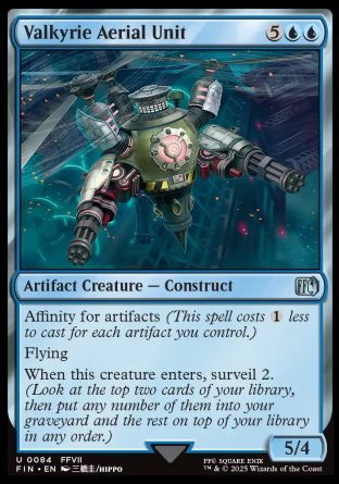 (084) Magic The Gathering Magic: The Gathering - FINAL FANTASY Single: Valkyrie Aerial Unit Holo Uncommon