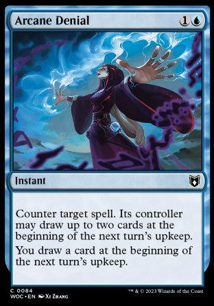 (084) Magic The Gathering Commander: Wilds of Eldraine Single: Arcane Denial  Common