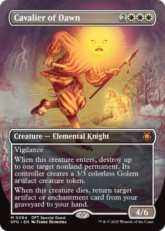 (084) Magic The Gathering Special Guests Single: Cavalier of Dawn Holo Mythic
