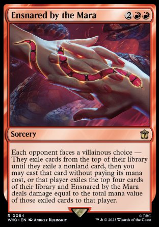 (084) Magic The Gathering Universes Beyond: Doctor Who Single: Ensnared by the Mara Holo Rare