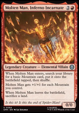 (084) Magic The Gathering Magic: The Gathering | Marvel's Spider-Man Single: Molten Man, Inferno Incarnate Holo Uncommon
