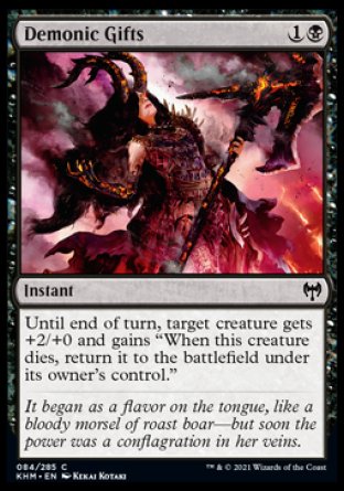 (084/285) Magic The Gathering Kaldheim Single: Demonic Gifts Holo Common