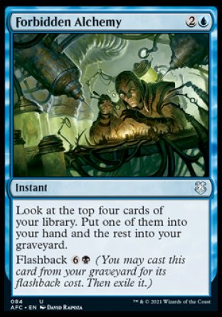 (084) Magic The Gathering Commander: Adventures in the Forgotten Realms Single: Forbidden Alchemy  Uncommon