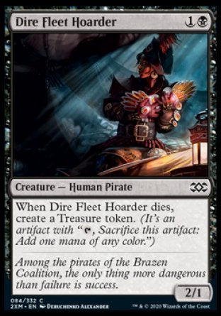 (084/332) Magic The Gathering Double Masters Single: Dire Fleet Hoarder Holo Common
