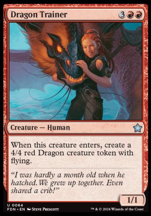 (084) Magic The Gathering Magic: The Gathering Foundations Single: Dragon Trainer  Uncommon