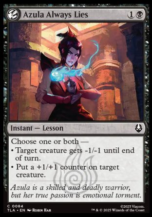 (084) Magic The Gathering Magic: The Gathering | Avatar: The Last Airbender Single: Azula Always Lies Holo Common