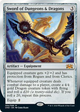 (084/096) Magic The Gathering Unsanctioned Single: Sword of Dungeons & Dragons Holo Mythic