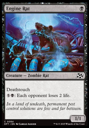 (084) Magic The Gathering Aetherdrift Single: Engine Rat  Common