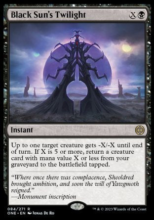(084) Magic The Gathering Phyrexia: All Will Be One Single: Black Sun's Twilight Holo Rare