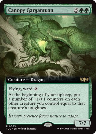 (085) Magic The Gathering Commander: Tarkir: Dragonstorm: Extras Single: Canopy Gargantuan  Rare