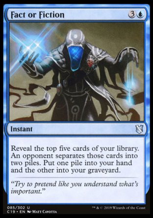 (085) Magic The Gathering Commander 2019 Single: Fact or Fiction  Uncommon