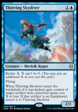 (085) Magic The Gathering Zendikar Rising: Promos Single: Thieving Skydiver (V.1)  Rare