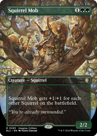 (085) Magic The Gathering Commander: Bloomburrow: Extras Single: Squirrel Mob  Rare
