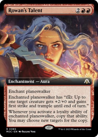 (085) Magic The Gathering Commander: March of the Machine: Extras Single: Rowan's Talent  Rare