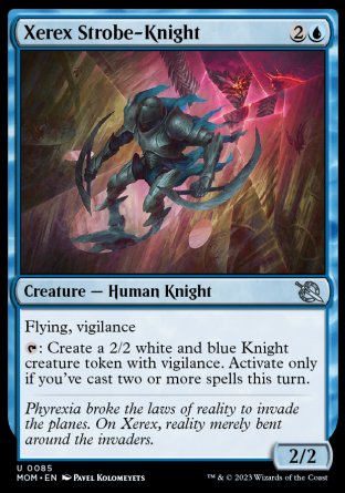 (085) Magic The Gathering March of the Machine Single: Xerex Strobe-Knight Holo Uncommon