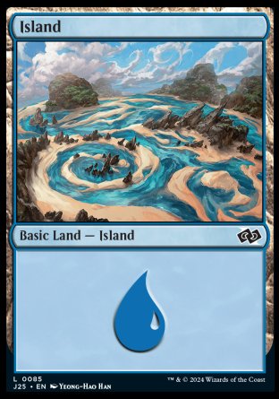 (085) Magic The Gathering Foundations Jumpstart Single: Island (V.2)  Land