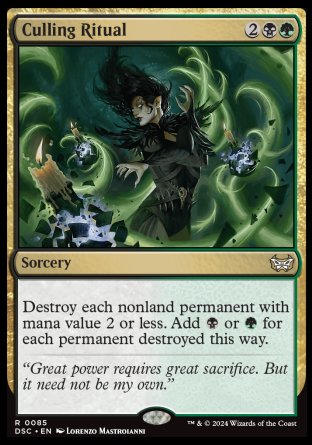 (085) Magic The Gathering Commander: Duskmourn: House of Horror Single: Culling Ritual  Rare