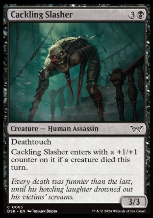 (085) Magic The Gathering Duskmourn: House of Horror Single: Cackling Slasher Holo Common