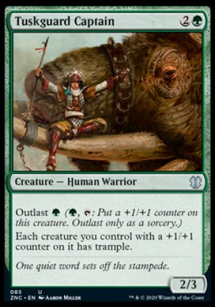 (085) Magic The Gathering Commander: Zendikar Rising Single: Tuskguard Captain  Uncommon