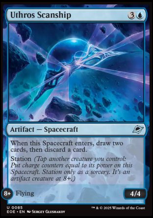 (085) Magic The Gathering Edge of Eternities Single: Uthros Scanship  Uncommon
