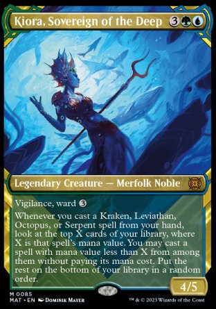 (085) Magic The Gathering March of the Machine: The Aftermath: Extras Single: Kiora, Sovereign of the Deep (V.1) Holo Mythic
