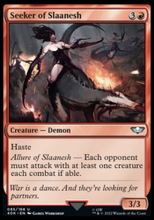 (085) Magic The Gathering Universes Beyond: Warhammer 40000 Single: Seeker of Slaanesh Holo Uncommon