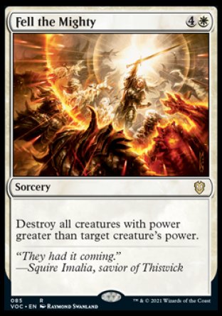(085) Magic The Gathering Commander: Innistrad: Crimson Vow Single: Fell the Mighty Holo Rare