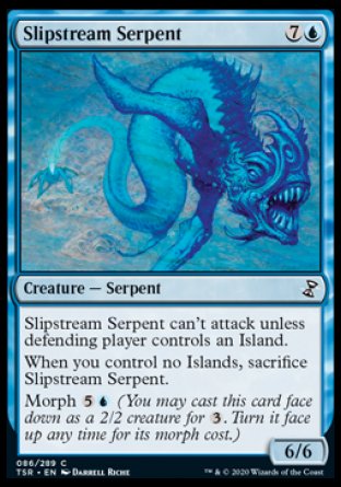 (086/289) Magic The Gathering Time Spiral Remastered Single: Slipstream Serpent Holo Common