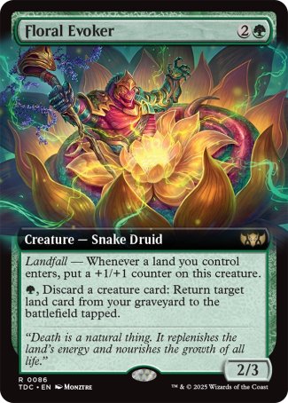 (086) Magic The Gathering Commander: Tarkir: Dragonstorm: Extras Single: Floral Evoker  Rare