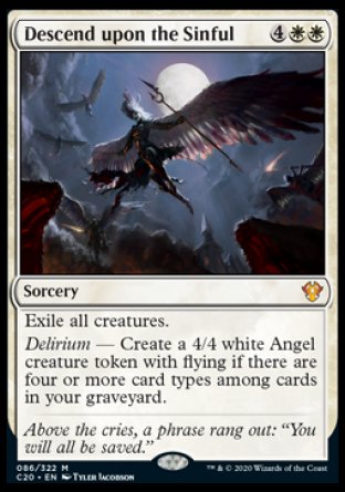 (086/322) Magic The Gathering Commander: Ikoria Single: Descend upon the Sinful  Mythic