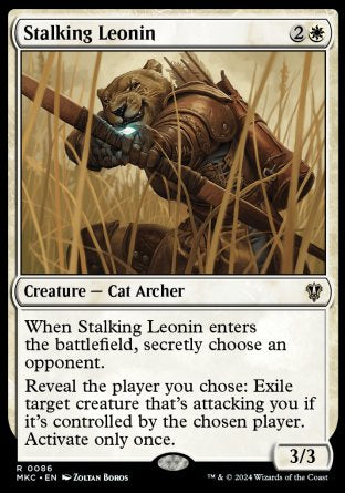 (086) Magic The Gathering Commander: Murders at Karlov Manor Single: Stalking Leonin  Rare
