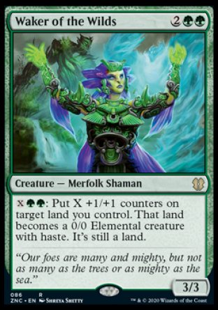 (086) Magic The Gathering Commander: Zendikar Rising Single: Waker of the Wilds  Rare