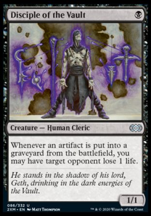 (086/332) Magic The Gathering Double Masters Single: Disciple of the Vault Holo Uncommon