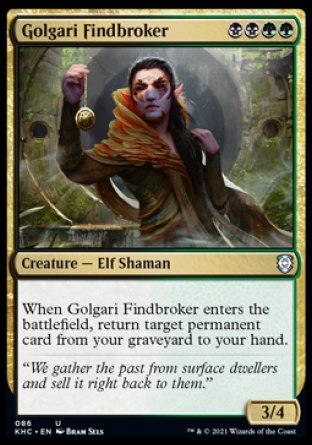 (086) Magic The Gathering Commander: Kaldheim Single: Golgari Findbroker  Uncommon