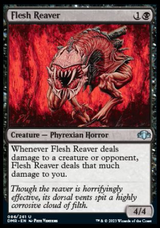 (086) Magic The Gathering Dominaria Remastered Single: Flesh Reaver  Uncommon