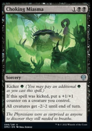 (086) Magic The Gathering Dominaria United Single: Choking Miasma Holo Uncommon