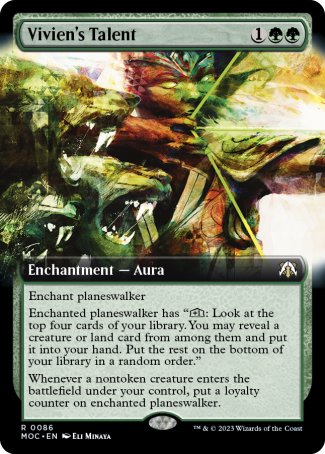 (086) Magic The Gathering Commander: March of the Machine: Extras Single: Vivien's Talent  Rare