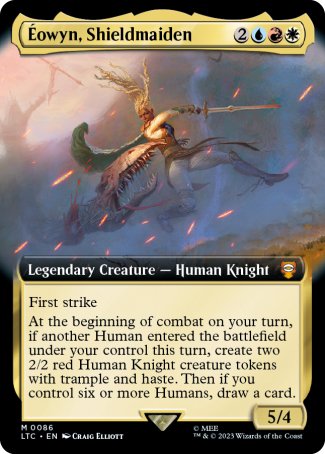 (086) Magic The Gathering Commander: The Lord of the Rings: Tales of Middle-earth: Extras Single: ������owyn, Shieldmaiden (V.1) Holo Mythic