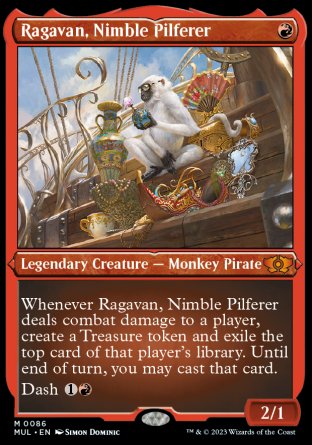 (086) Magic The Gathering Multiverse Legends Single: Ragavan, Nimble Pilferer (V.2) Holo Mythic