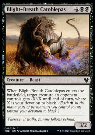 (086/254) Magic The Gathering Theros Beyond Death Single: Blight-Breath Catoblepas  Common