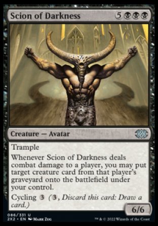 (086) Magic The Gathering Double Masters 2022 Single: Scion of Darkness Holo Uncommon