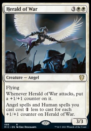 (086) Magic The Gathering Commander: Innistrad: Midnight Hunt Single: Herald of War  Rare