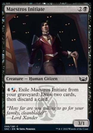(086) Magic The Gathering Streets of New Capenna Single: Maestros Initiate  Common
