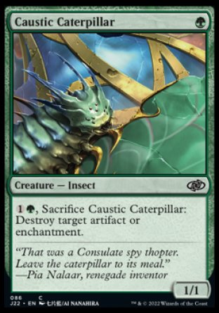(086) Magic The Gathering Jumpstart 2022 Single: Caustic Caterpillar  Common