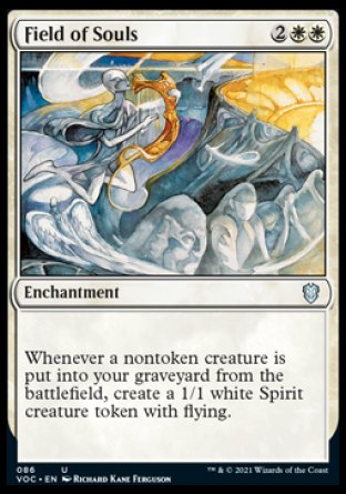 (086) Magic The Gathering Commander: Innistrad: Crimson Vow Single: Field of Souls  Uncommon