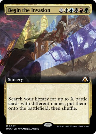 (087) Magic The Gathering Commander: March of the Machine: Extras Single: Begin the Invasion  Mythic