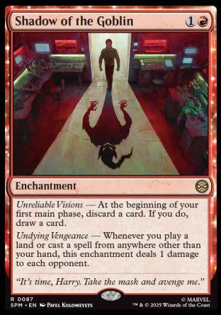 (087) Magic The Gathering Magic: The Gathering | Marvel's Spider-Man: Promos Single: Shadow of the Goblin  Rare
